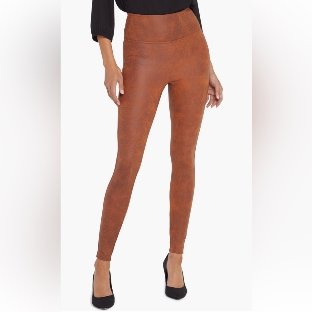 NYDJ Sculpt-Her Coated Skinny Leggings in Walnut Size X-Small NWT